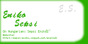 eniko sepsi business card